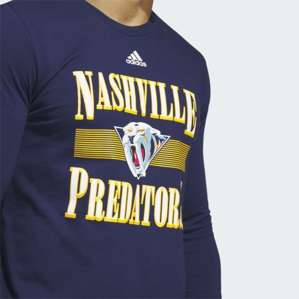 T-shirt à Manches Longues Adidas Prédateurs Playmaker Bleu Marine