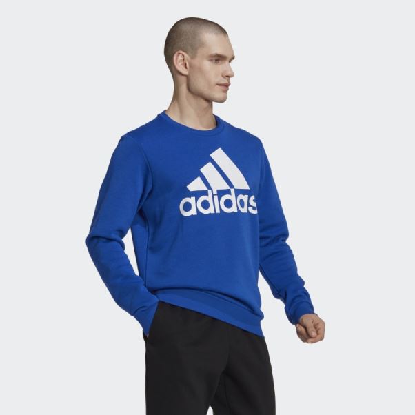 Adidas Sweat Bleu Royal Essentials Gros Logo
