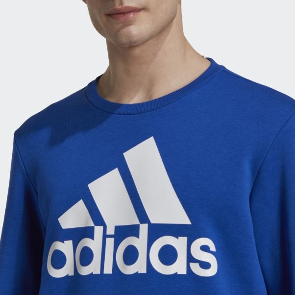 Adidas Sweat Bleu Royal Essentials Gros Logo