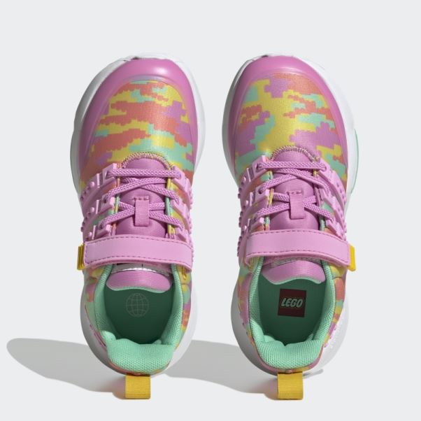 Adidas X Lego Racer Tr21 Chaussures à Lacets élastiques Et Sangle Supérieure Orchidée