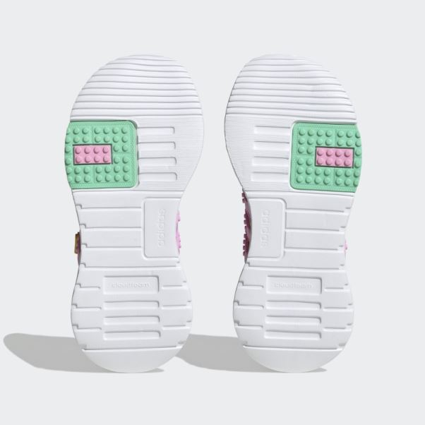 Adidas X Lego Racer Tr21 Chaussures à Lacets élastiques Et Sangle Supérieure Orchidée