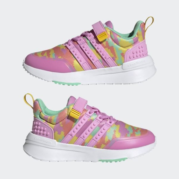Adidas X Lego Racer Tr21 Chaussures à Lacets élastiques Et Sangle Supérieure Orchidée Chaude