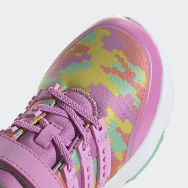 Adidas X Lego Racer Tr21 Chaussures à Lacets élastiques Et Sangle Supérieure Orchidée Chaude
