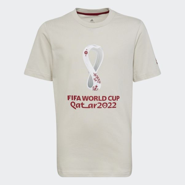Adidas Coupe Du Monde Fifa 2022 Emblème Officiel Tee Talc