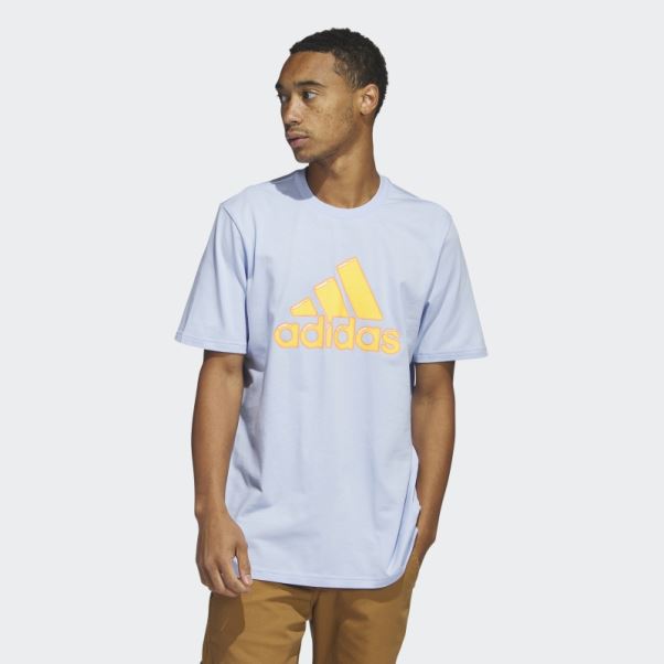 Logo Pen Fill - T-shirt Graphique Sportswear Bleu Aube Adidas
