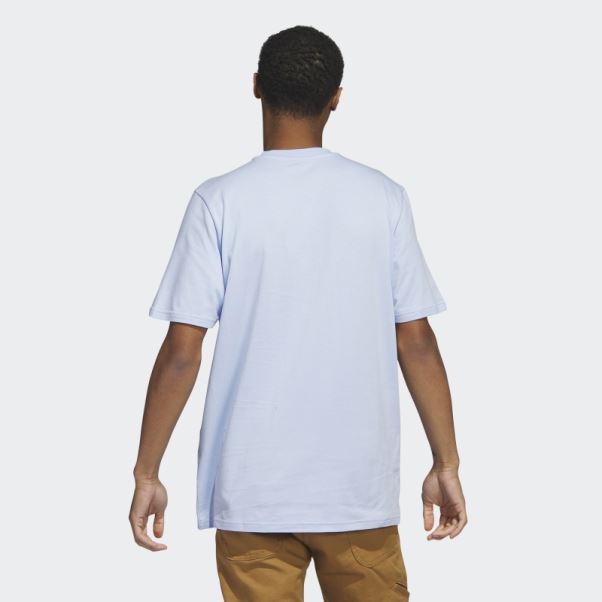 Logo Pen Fill - T-shirt Graphique Sportswear Bleu Aube Adidas