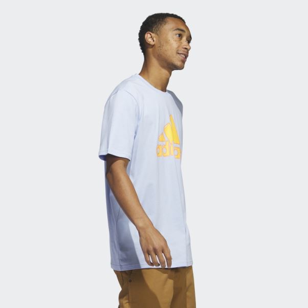 Logo Pen Fill - T-shirt Graphique Sportswear Bleu Aube Adidas
