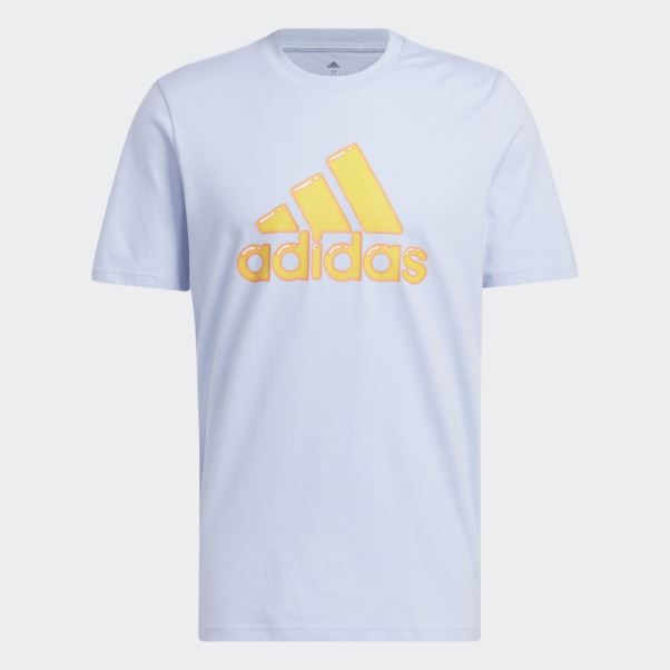 Logo Pen Fill - T-shirt Graphique Sportswear Bleu Aube Adidas