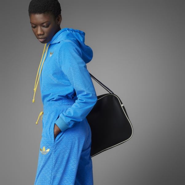 Oiseau Bleu Adicolor Heritage Now Sweat à Capuche Zippé En Velours Adidas