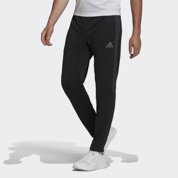 Pantalon Adidas Aeroready Sereno Slim Fuselé à 3 Bandes Noir