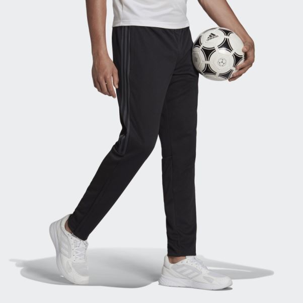 Pantalon Adidas Aeroready Sereno Slim Fuselé à 3 Bandes Noir