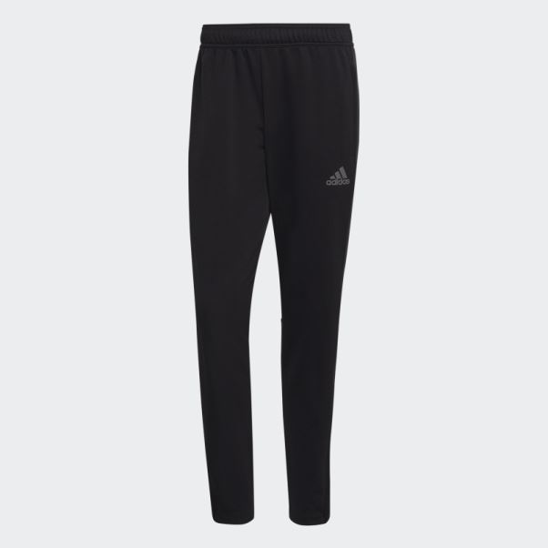 Pantalon Adidas Aeroready Sereno Slim Fuselé à 3 Bandes Noir