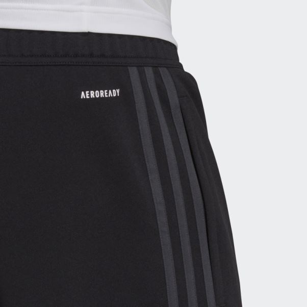 Pantalon Adidas Aeroready Sereno Slim Fuselé à 3 Bandes Noir