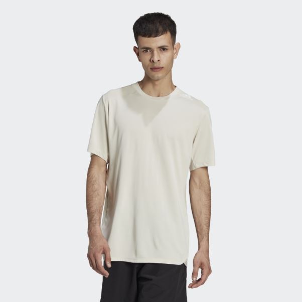 T-shirt Adidas Conçu 4 Entraînement Heat.rdy Hiit En Aluminium