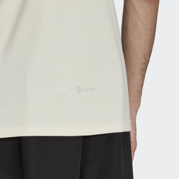 T-shirt Adidas Conçu 4 Entraînement Heat.rdy Hiit En Aluminium