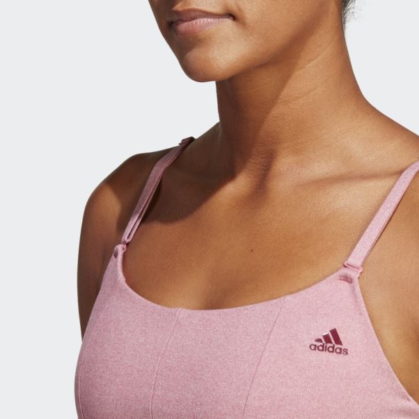 Soutien-gorge à Maintien Léger Adidas Yoga Studio Rose Mel