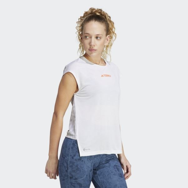 Adidas Terrex Agravic Pro Trail Running Top Blanc