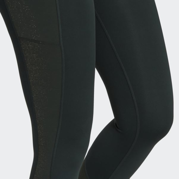 Adidas Leggings Optime Training Brillants Sur Toute La Longueur Vert