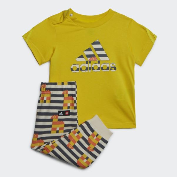 Ensemble Tee Et Pantalon Adidas X Classic Lego Jaune