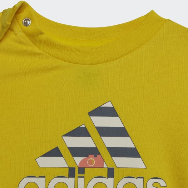 Adidas X Classic Ensemble T-shirt Et Pantalon Lego Mode Jaune