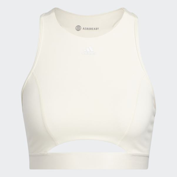Soutien-gorge à Maintien Moyen Adidas Coreflow Blanc