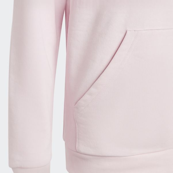 Adidas Sweat à Capuche En Coton Bicolore Gros Logo Adidas Essentials Rose
