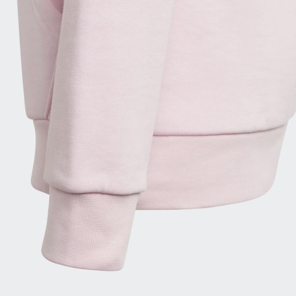 Adidas Sweat à Capuche En Coton Bicolore Gros Logo Adidas Essentials Rose