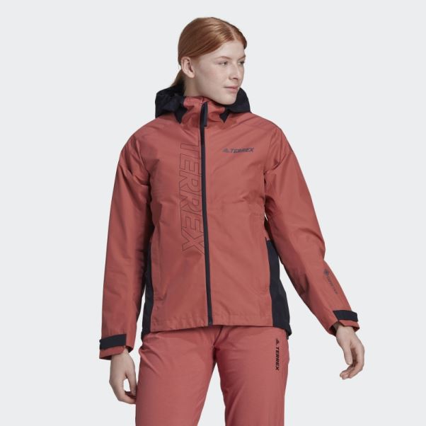 Veste De Pluie Adidas Terrex Gore-tex Paclite Rouge