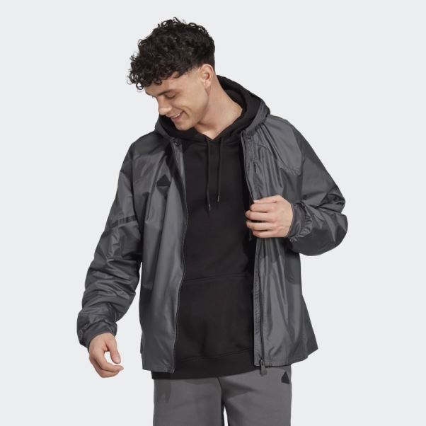 Veste De Survêtement Entièrement Zippée Gris Design 4 Gameday Adidas