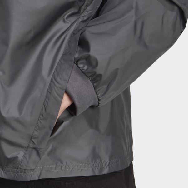 Haut De Survêtement Entièrement Zippé Adidas Design 4 Gameday Gris