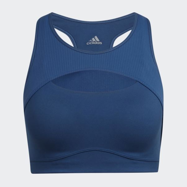 Brassière Coupe-vent De Yoga à Maintien Moyen Adidas Coreflow Studio Marine