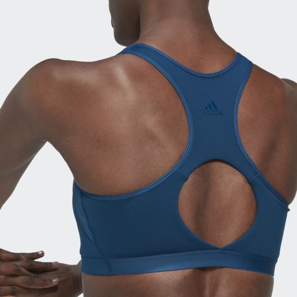 Brassière Coupe-vent De Yoga à Maintien Moyen Adidas Coreflow Studio Marine