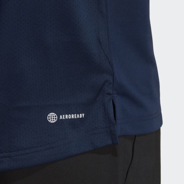 T-shirt De Tennis Club Adidas Bleu Marine