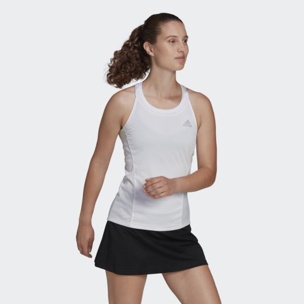Club Tennis Débardeur Blanc Adidas