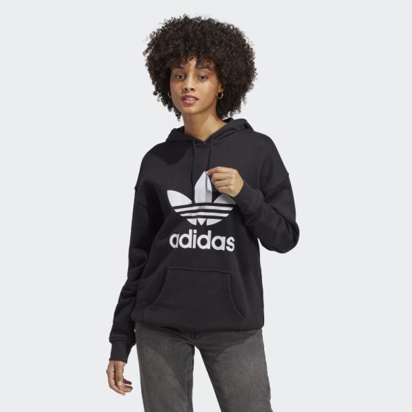 Sweat à Capuche Adidas Adicolor Trèfle Noir