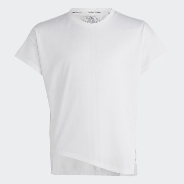 Hiit 3-stripes Quickburn T-shirt Adidas Blanc