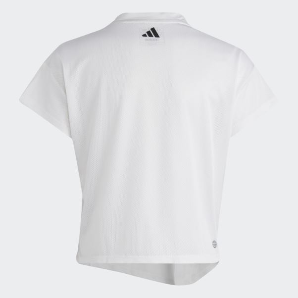 Hiit 3-stripes Quickburn T-shirt Adidas Blanc