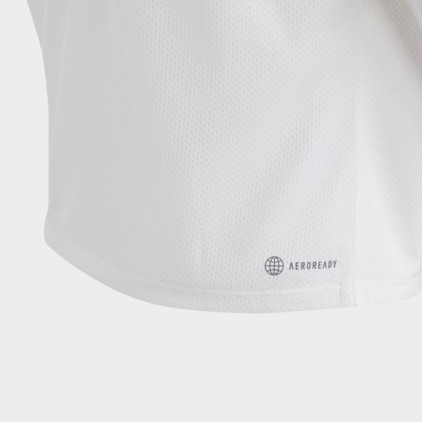 Hiit 3-stripes Quickburn T-shirt Adidas Blanc