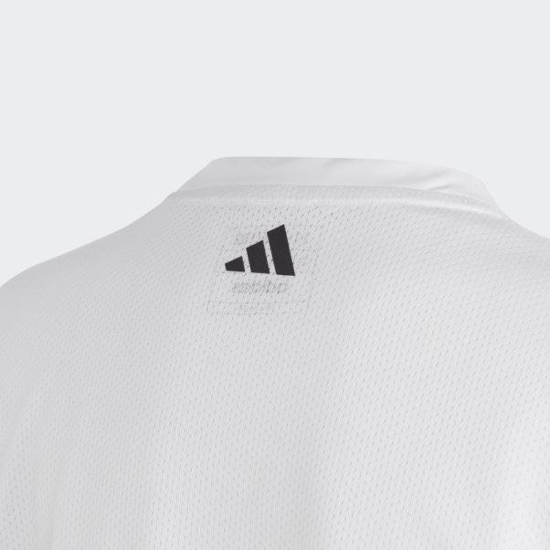 Hiit 3-stripes Quickburn T-shirt Adidas Blanc