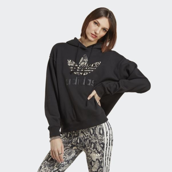 Sweat à Capuche Avec Logo Adidas Noir