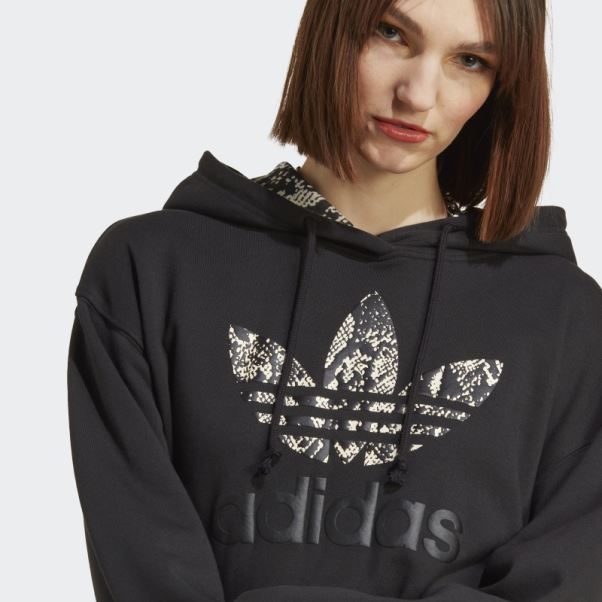 Sweat à Capuche Avec Logo Adidas Noir