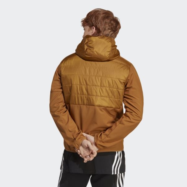 Veste Hybride à Capuche Isolée Essentials Bronze Adidas