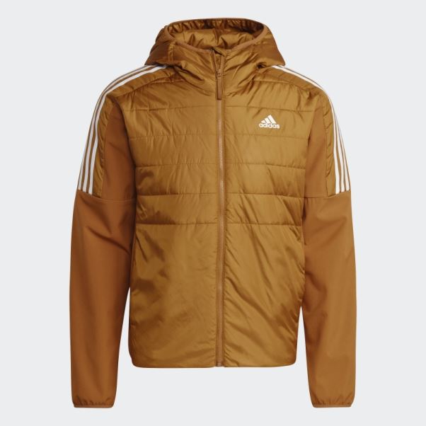 Veste Hybride à Capuche Isolée Essentials Bronze Adidas