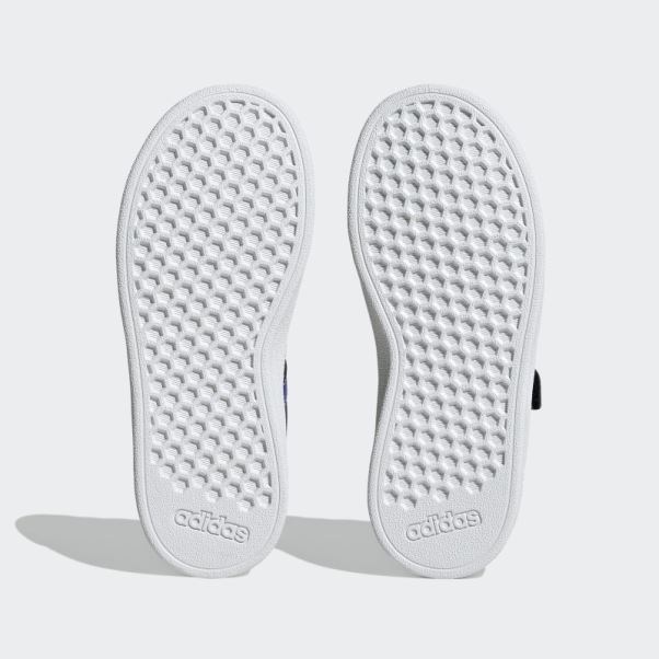 Chaussures Grand Court à Lacets élastiques Et Sangle Supérieure Adidas Noir