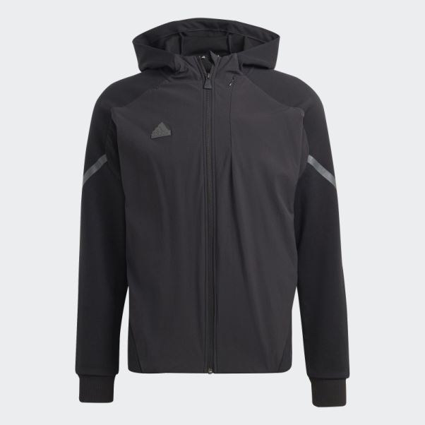 Adidas A Conçu 4 Gameday Premium Haut De Survêtement Entièrement Zippé Noir