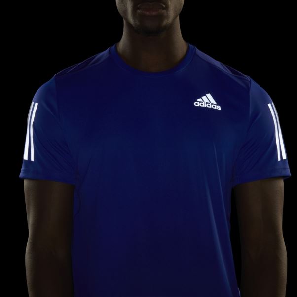 Propre Le T-shirt De Course Adidas Bleu
