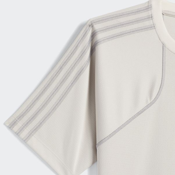 T-shirt à Manches Courtes Adidas Pop Tech Gris élégant