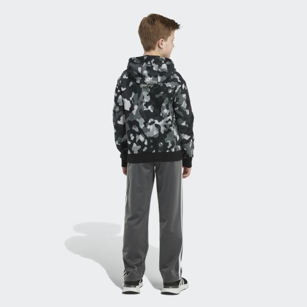 Adidas Sweat à Capuche Imprimé Camo Allover Noir