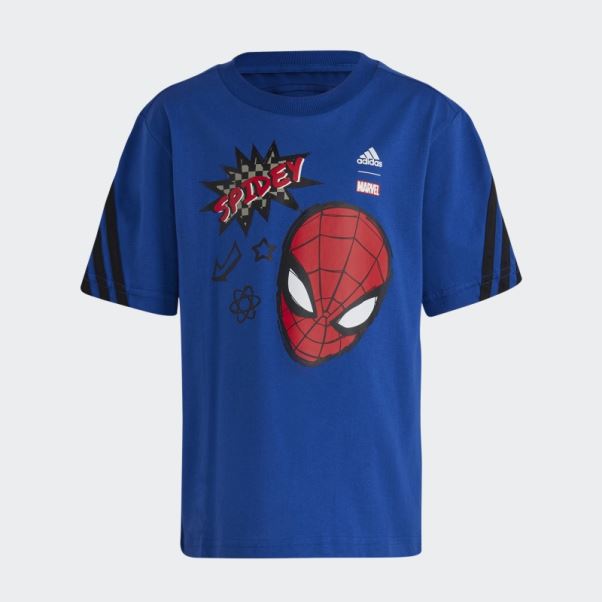 Tee Shirt Adidas X Marvel Spider-man Bleu Royal