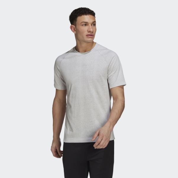 Tee Shirt Adidas Yoga Training Gris